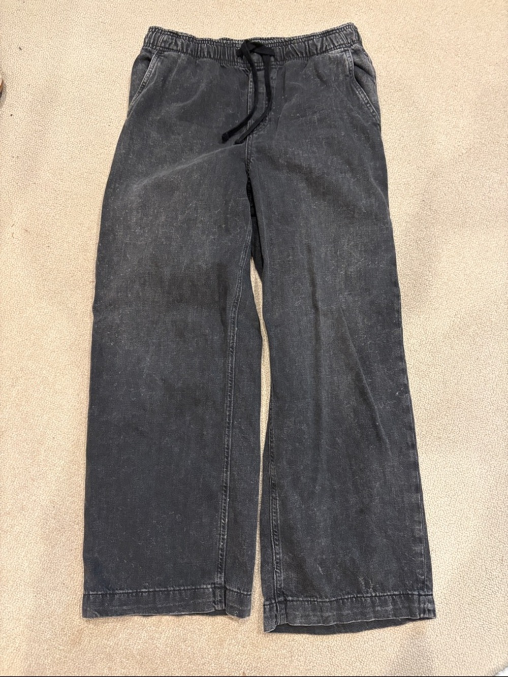GAP Black Wide Leg Drawstring Pants
